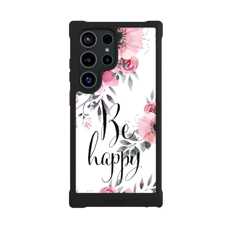 Galaxy S24 Ultra NIVOmax Be Happy Fleurs