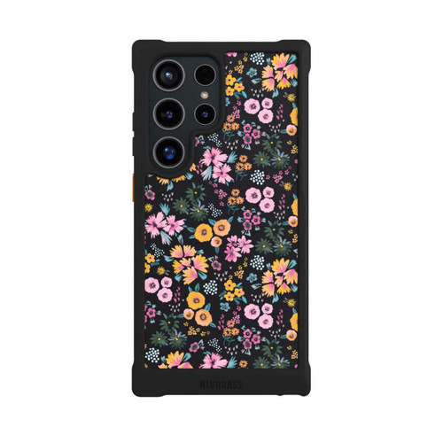 Samsung Galaxy S24 Ultra NIVOmax Kleine bunte Blumen Schwarz 2