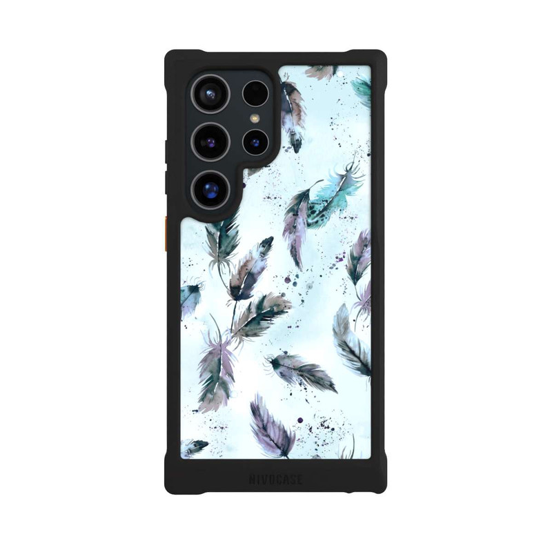 Galaxy S24 Ultra NIVOmax Plumes Magiques Bleu Doux