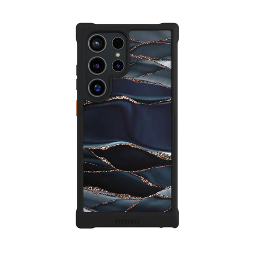 Samsung Galaxy S24 Ultra NIVOmax Dark Grey Stripes Golden LooK