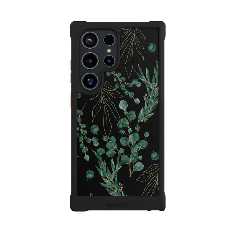 Galaxy S24 Ultra NIVOmax Eukalyptusblätter schwarz