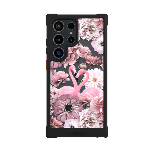 Samsung Galaxy S24 Ultra NIVOmax Flamingos in Blumen Muster