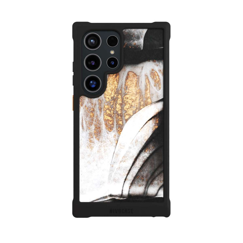 Galaxy S24 Ultra NIVOmax Veines noires et dorées