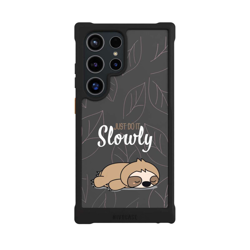 Galaxy S24 Ultra NIVOmax Just Do It Slowly Sloth Grey