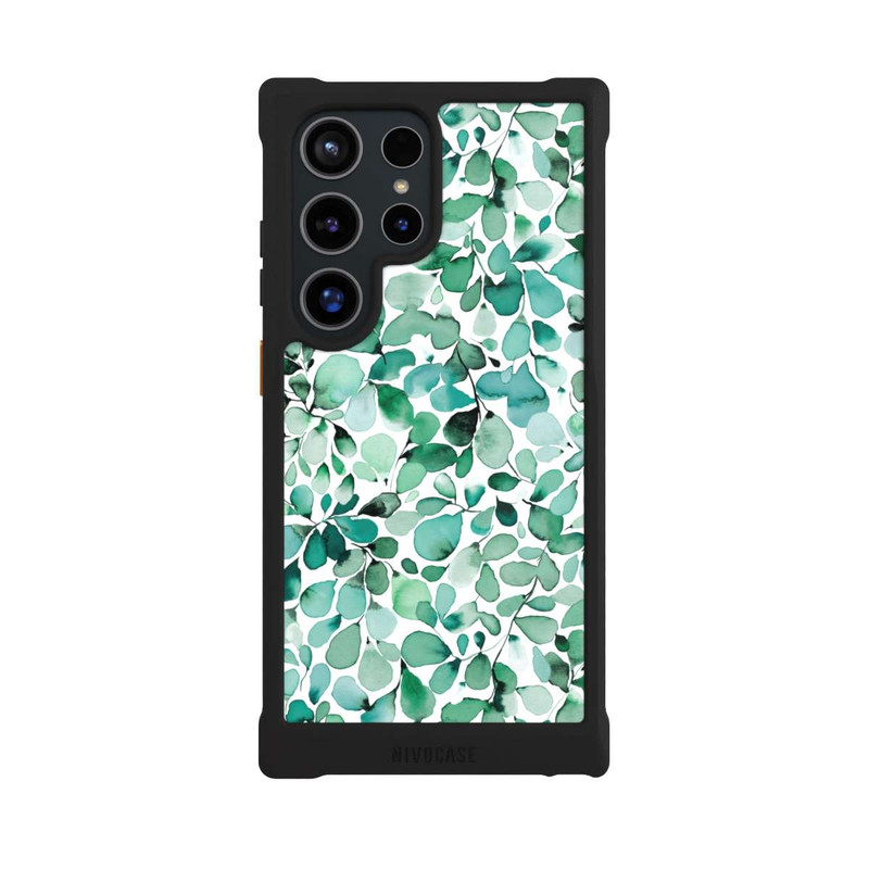 Galaxy S24 Ultra NIVOmax Watercolor Pattern Leaffy Leaves