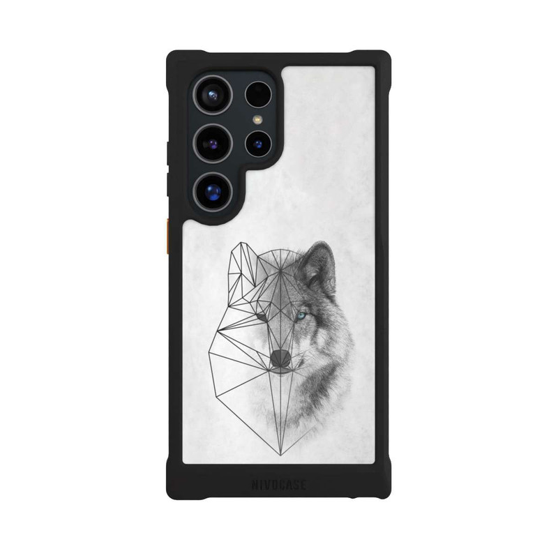 Galaxy S24 Ultra NIVOmax Polygonaler Wolf