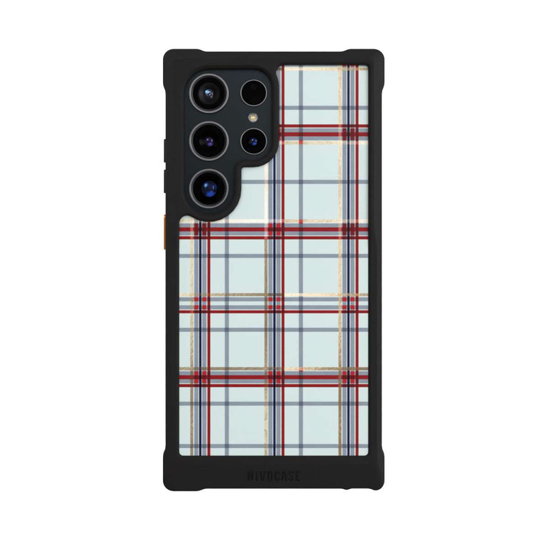 Galaxy S24 Ultra NIVOmax Tartan Bleu