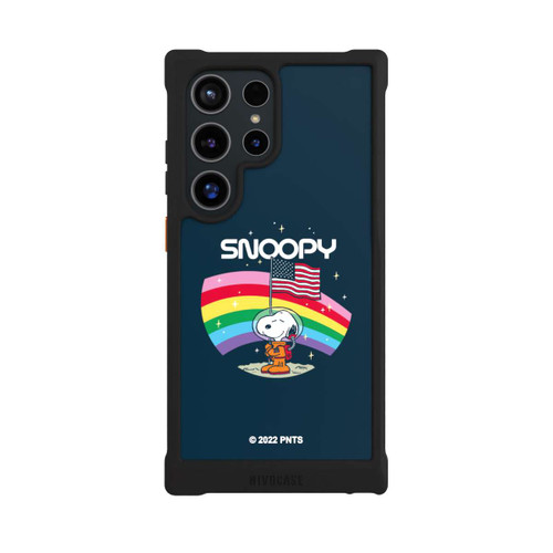 Samsung Galaxy S24 Ultra NIVOmax Snoopy Weltraumreisender Regenbogen