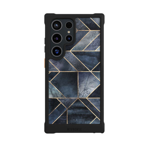 Samsung Galaxy S24 Ultra NIVOmax Abstraktes Natur-Dunkelblau