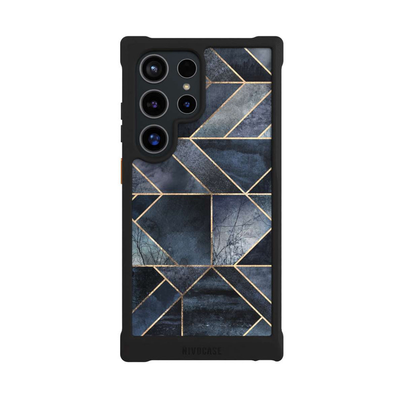 Galaxy S24 Ultra NIVOmax Abstraktes Natur-Dunkelblau