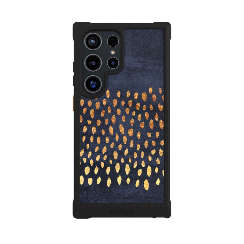 Galaxy S24 Ultra NIVOmax Muster Gold und Marine