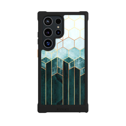 Samsung Galaxy S24 Ultra NIVOmax Blaugrüne Sechsecke