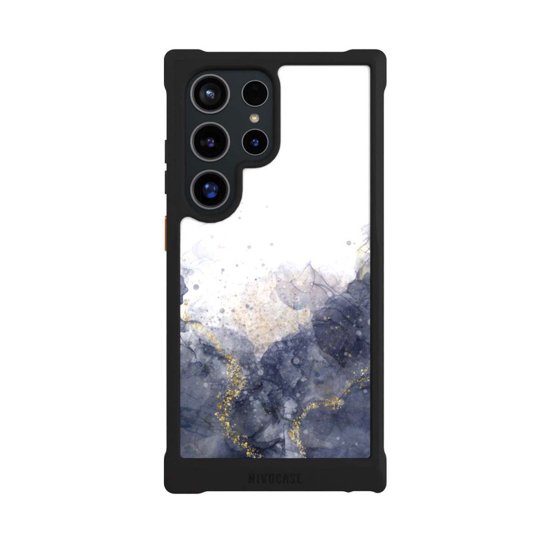 Galaxy S24 Ultra NIVOmax Alcohol Ink Blue Glamour