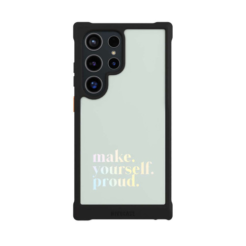Samsung Galaxy S24 Ultra NIVOmax Make Yourself Proud Zitat-Minze und Farbverlauf