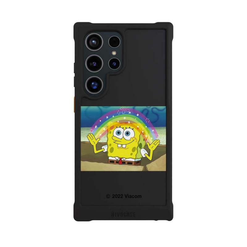 Galaxy S24 Ultra NIVOmax Spongebob - Rainbow Meme transparent