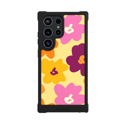 Samsung Galaxy S24 Ultra NIVOmax Retro Blumenmuster bunt