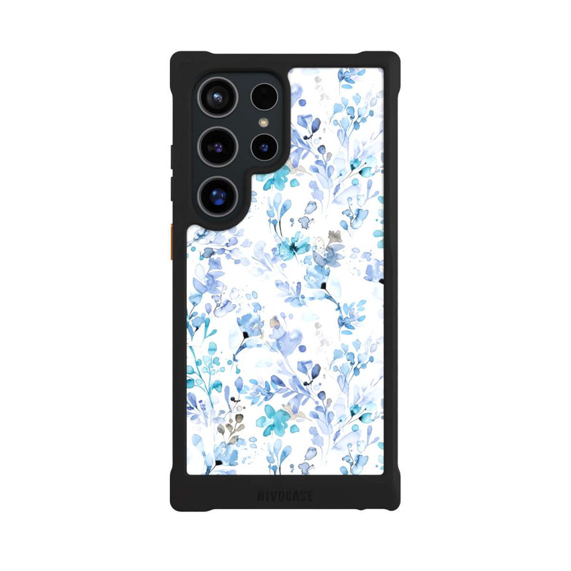 Galaxy S24 Ultra NIVOmax Herbes de Printemps Bleues