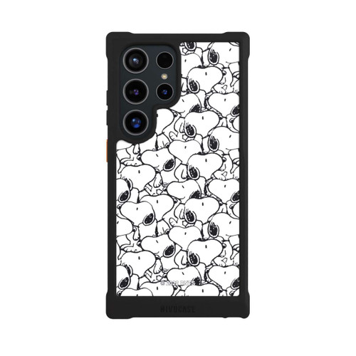 Samsung Galaxy S24 Ultra NIVOmax Snoopy Muster Schwarz und Weiß