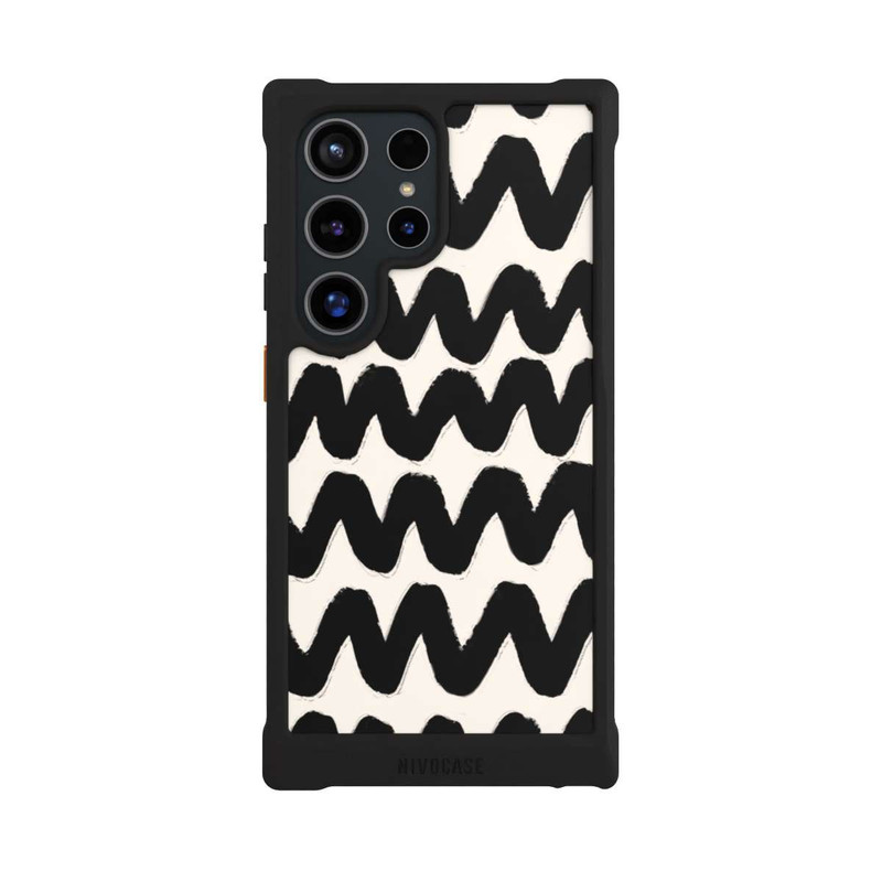 Galaxy S24 Ultra NIVOmax Schwarzes Wellenmuster