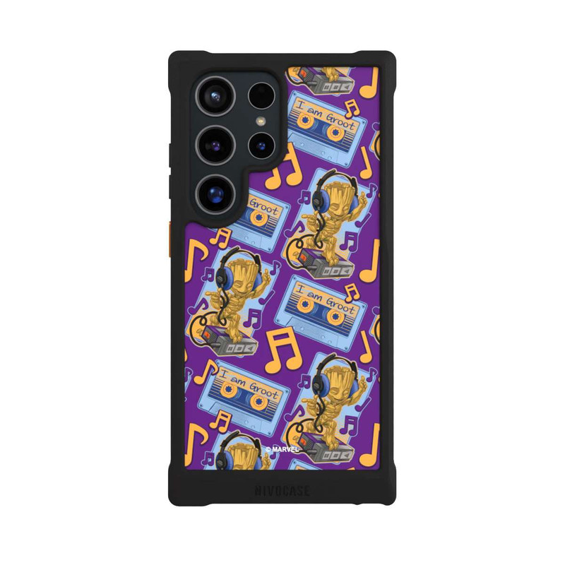 Galaxy S24 Ultra NIVOmax Groot Comic Headphones Guardians of the Galaxy