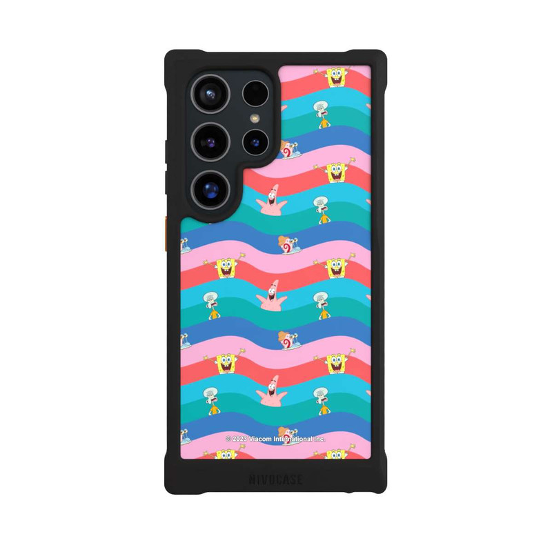 Galaxy S24 Ultra NIVOmax Spongebob Friends Colorful Waves