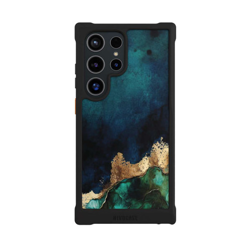 Samsung Galaxy S24 Ultra NIVOmax Bleu pétrole avec or