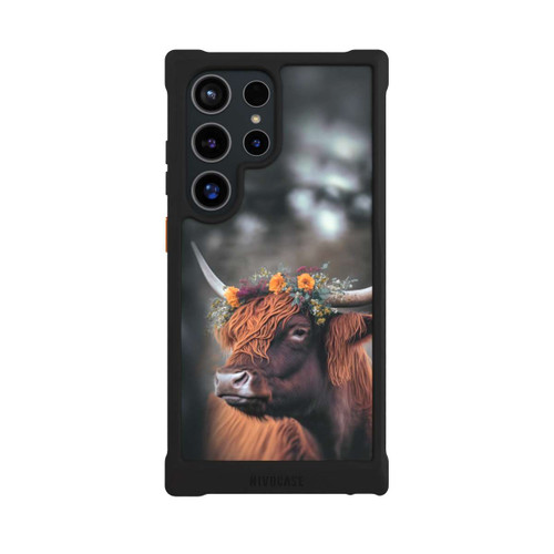 Samsung Galaxy S24 Ultra NIVOmax Hochland Rind mit Blumen mit KI