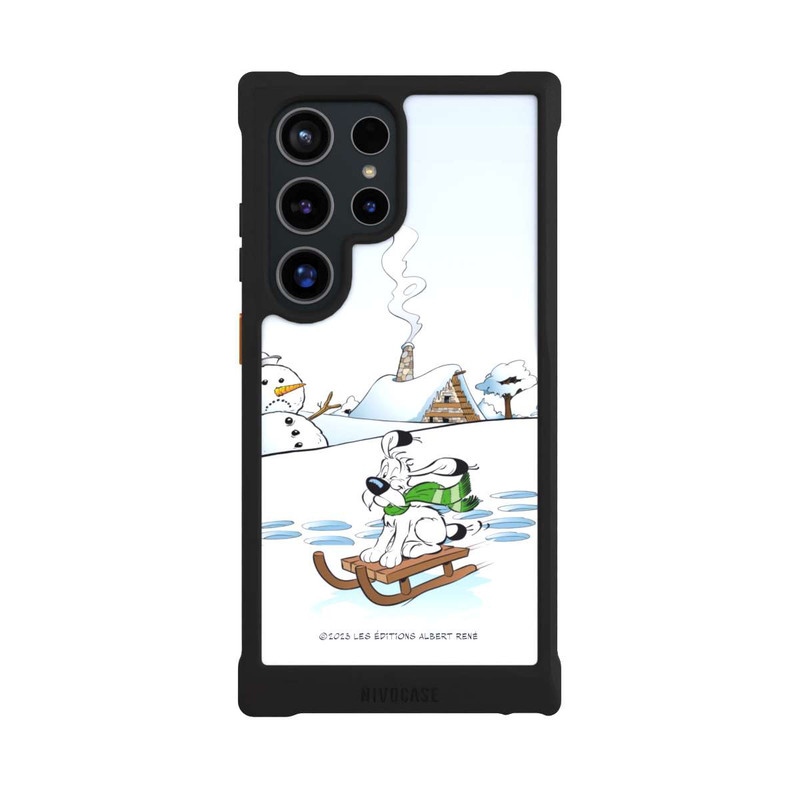 Galaxy S24 Ultra NIVOmax Idefix fährt Schlitten