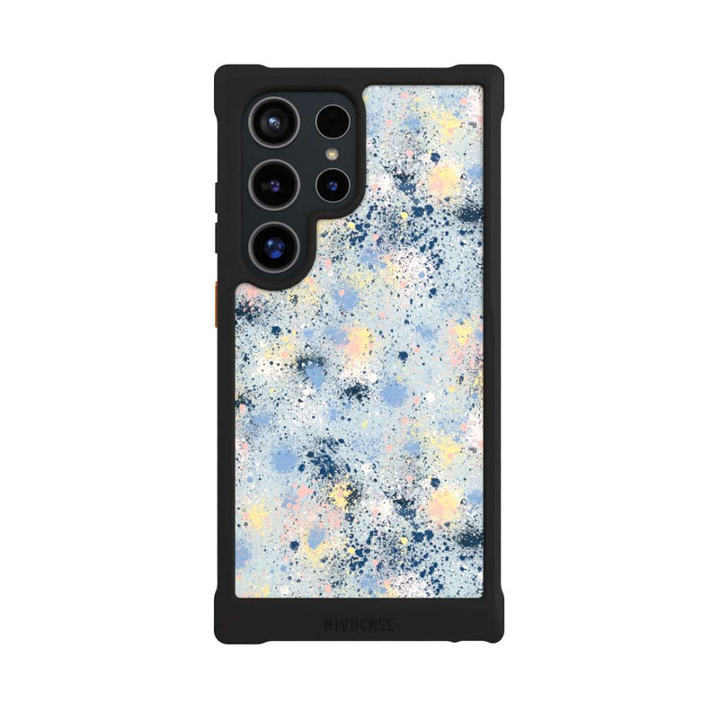 Galaxy S24 Ultra NIVOmax Ink Dripping Dust Texture Blue