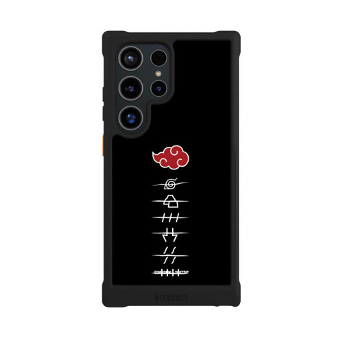 Samsung Galaxy S24 Ultra NIVOmax Symboles des membres de l'Akatsuki noirs