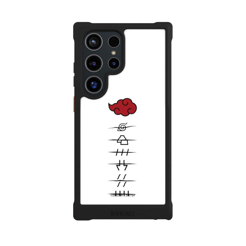 Galaxy S24 Ultra NIVOmax Symboles blancs des membres d'Akatsuki