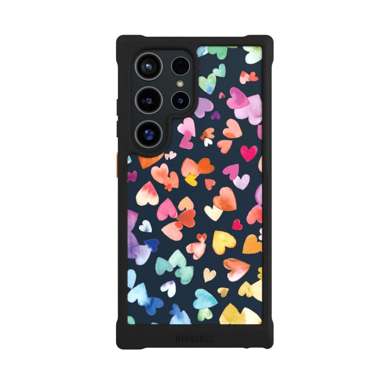 Galaxy S24 Ultra NIVOmax Coeurs de la Saint-Valentin noirs
