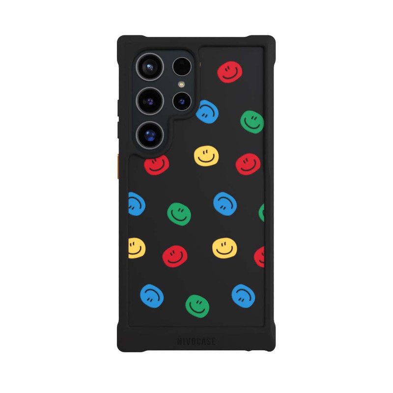Galaxy S24 Ultra NIVOmax Smile Muster Bunt