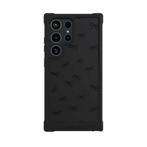 Samsung Galaxy S24 Ultra NIVOmax Schleifen Muster Schwarz Transparent