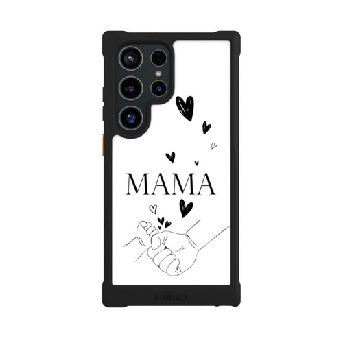 Samsung Galaxy S24 Ultra NIVOmax Muttertag Line Art Hände Schwarz Weiß