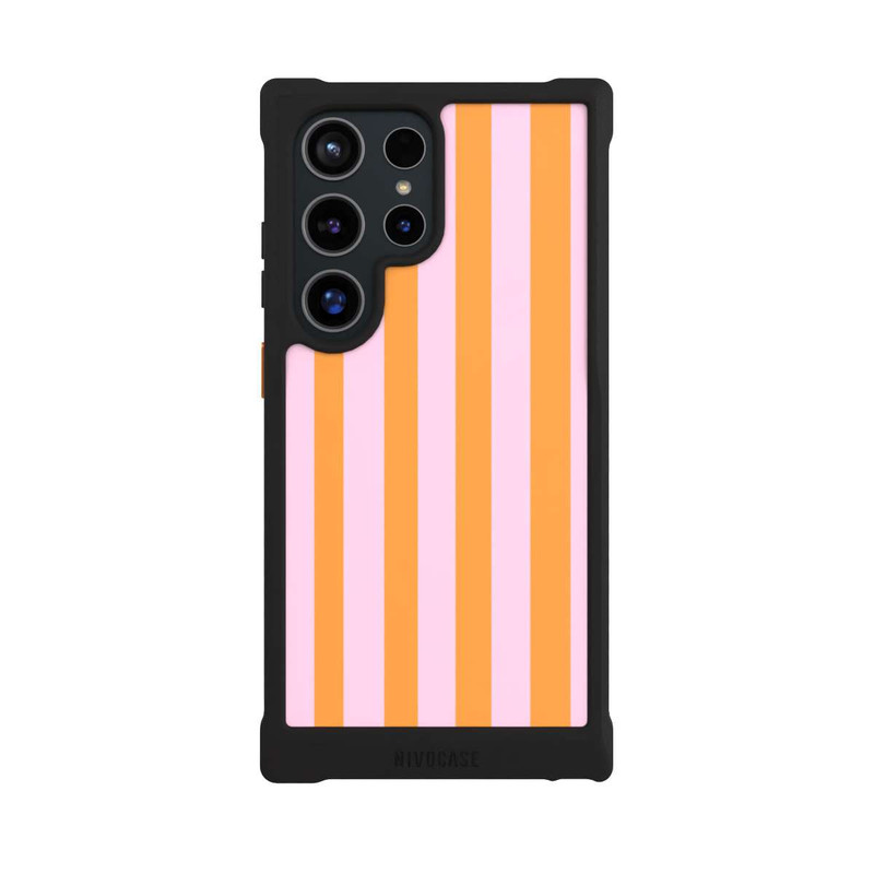Galaxy S24 Ultra NIVOmax Orange And Pink Stripes