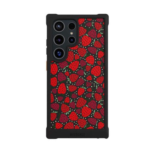 Samsung Galaxy S24 Ultra NIVOmax Erdbeermuster Comic Transparent