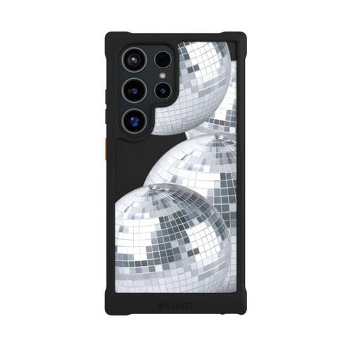 Samsung Galaxy S24 Ultra NIVOmax Disco Ball Party Silver Transparent with AI