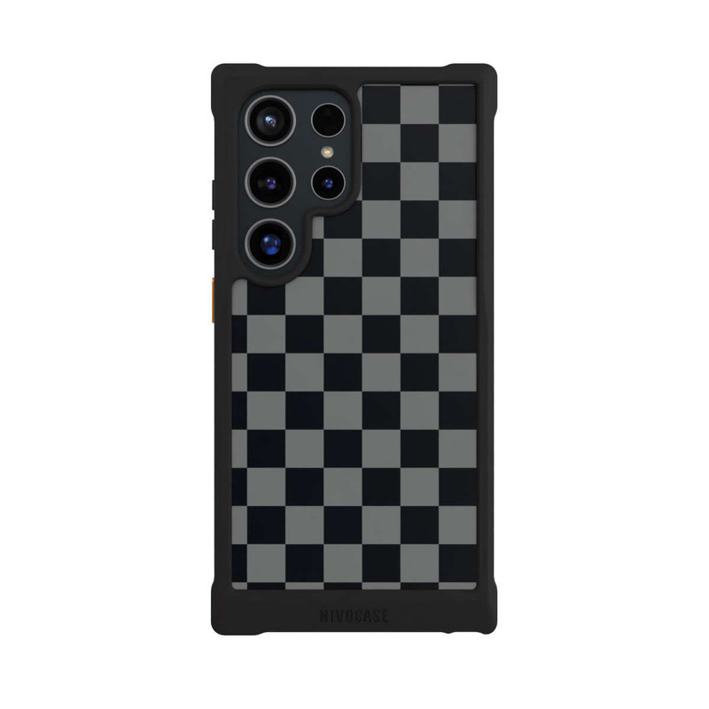 Galaxy S24 Ultra NIVOmax Schachbrett Schwarz Grau