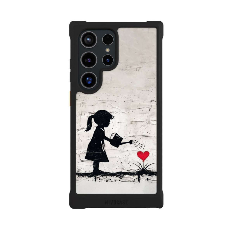 Galaxy S24 Ultra NIVOmax Girl Watering Bunch of Flowers 