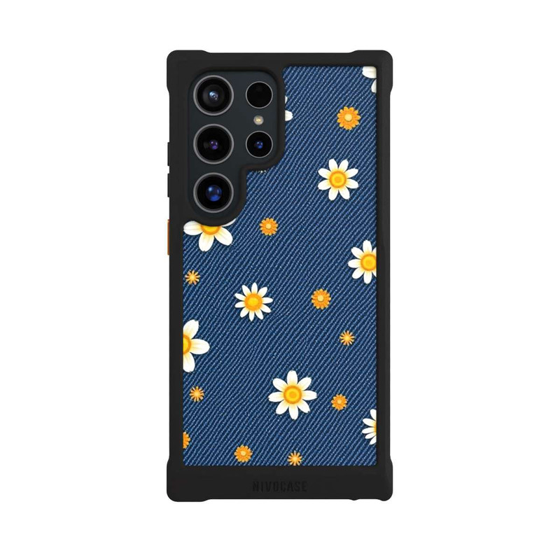 Galaxy S24 Ultra NIVOmax Jeans Flowers with AI