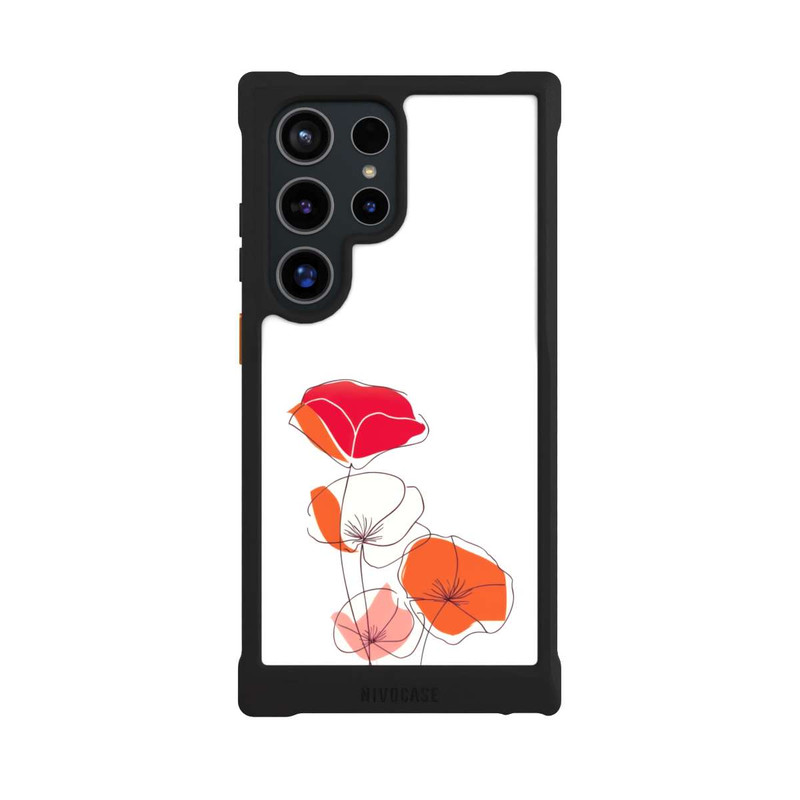 Galaxy S24 Ultra NIVOmax Poppies Line Art