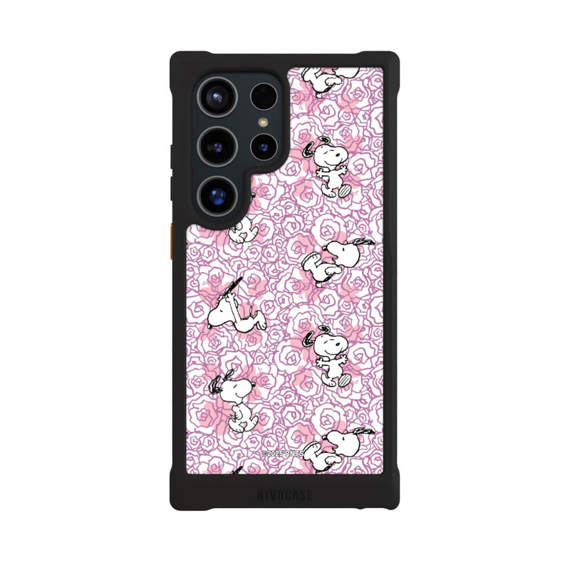 Galaxy S24 Ultra NIVOmax Peanuts Pink Roses Pattern