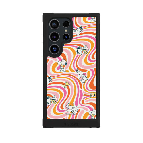 Samsung Galaxy S24 Ultra NIVOmax Peanuts Hippie Pattern Orange