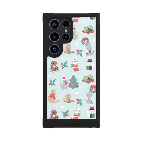 Samsung Galaxy S24 Ultra NIVOmax festliche Katzen im Winterwunderland