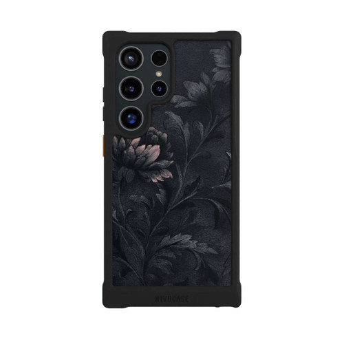 Samsung Galaxy S24 Ultra NIVOmax Dunkles Blumenmuster Vintage