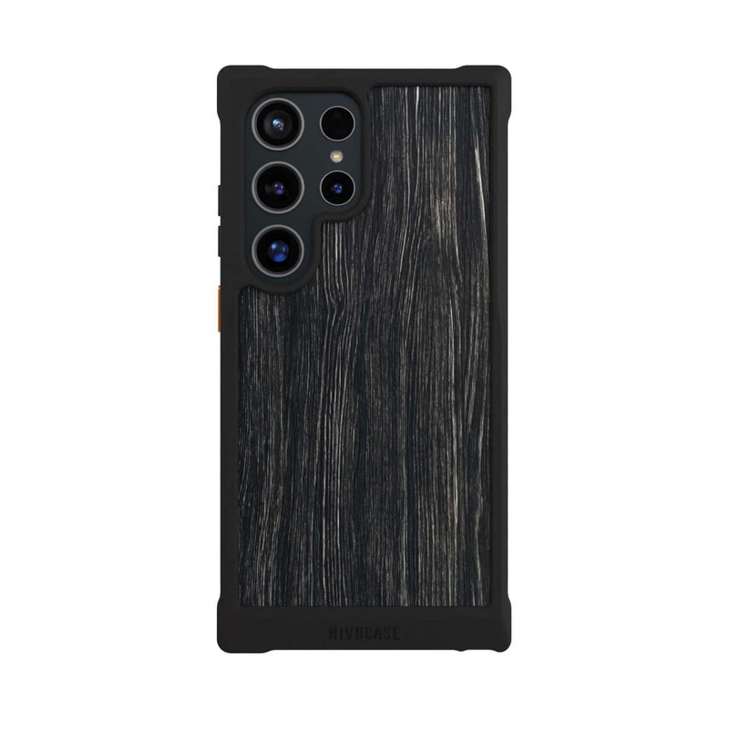 Galaxy S24 Ultra NIVOmax Texture du Bois Foncé