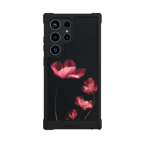 Samsung Galaxy S24 Ultra NIVOmax Burgunder Blüten schwarz