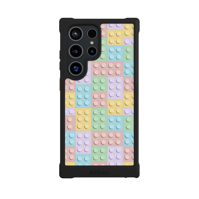 Galaxy S24 Ultra NIVOmax Modèle de blocs colorés