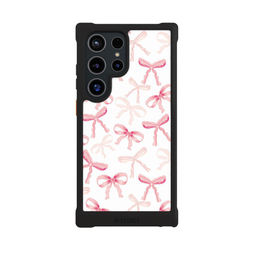 Samsung Galaxy S24 Ultra NIVOmax Hell Rosa Schleifen Muster